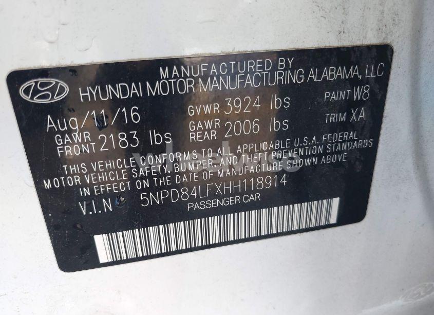 Photo 9 of 2017 Hyundai Elantra VALUE EDITION (VIN 5NPD84LFXHH118914)