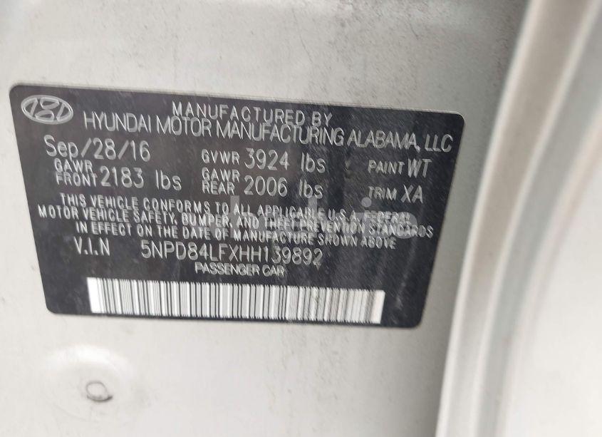 Photo 8 of 2017 Hyundai Elantra VALUE EDITION (VIN 5NPD84LFXHH139892)