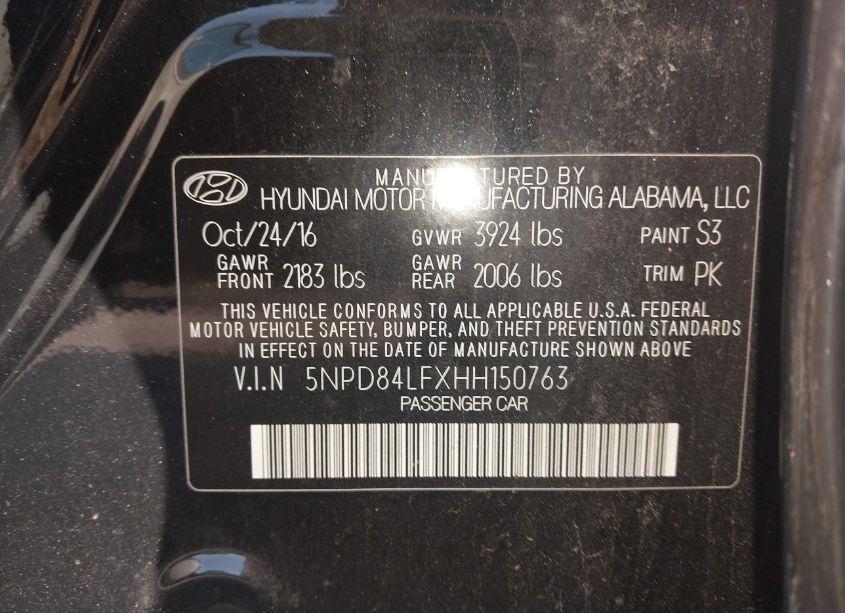 Photo 9 of 2017 Hyundai Elantra SE (VIN 5NPD84LFXHH150763)