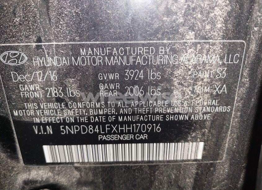 Photo 9 of 2017 Hyundai Elantra SE (VIN 5NPD84LFXHH170916)