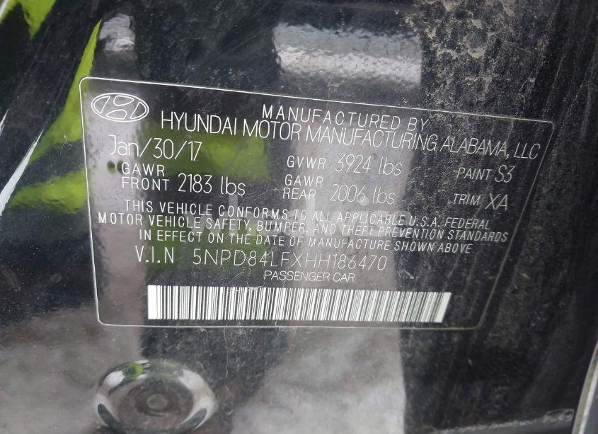 Photo 9 of 2017 Hyundai Elantra SE (VIN 5NPD84LFXHH186470)