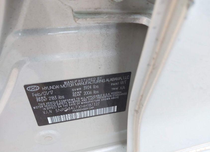 Photo 9 of 2017 Hyundai Elantra VALUE EDITION (VIN 5NPD84LFXHH187327)