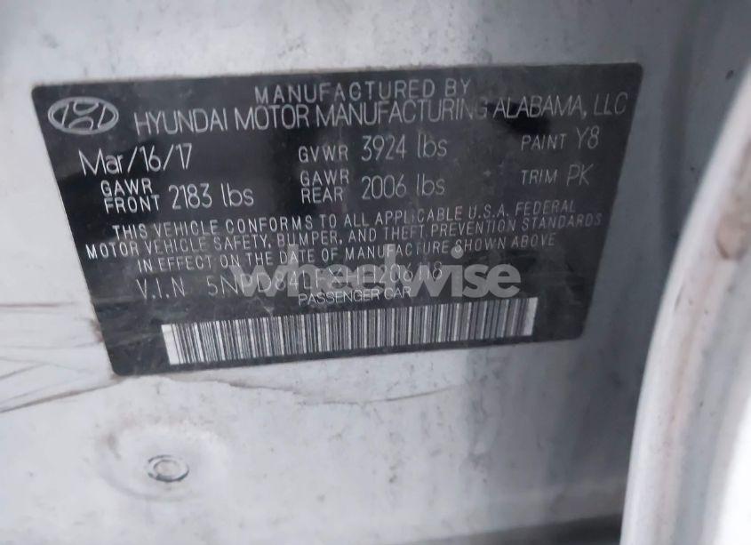 Photo 9 of 2017 Hyundai Elantra SE (VIN 5NPD84LFXHH206118)