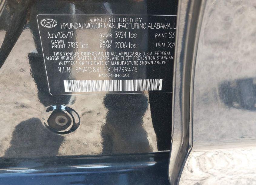 Photo 9 of 2018 Hyundai Elantra SEL (VIN 5NPD84LFXJH239478)