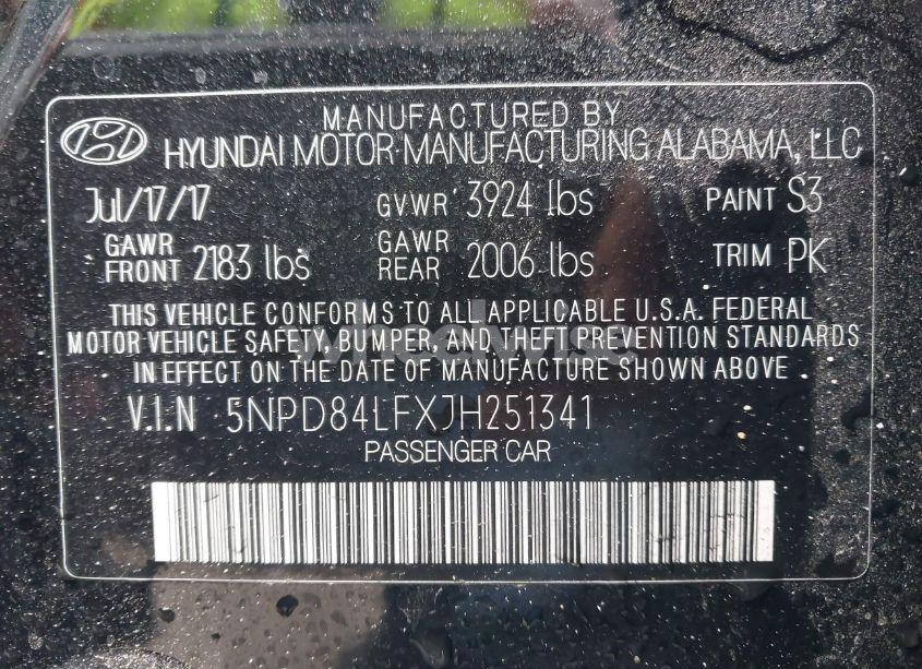 Photo 9 of 2018 Hyundai Elantra SEL (VIN 5NPD84LFXJH251341)