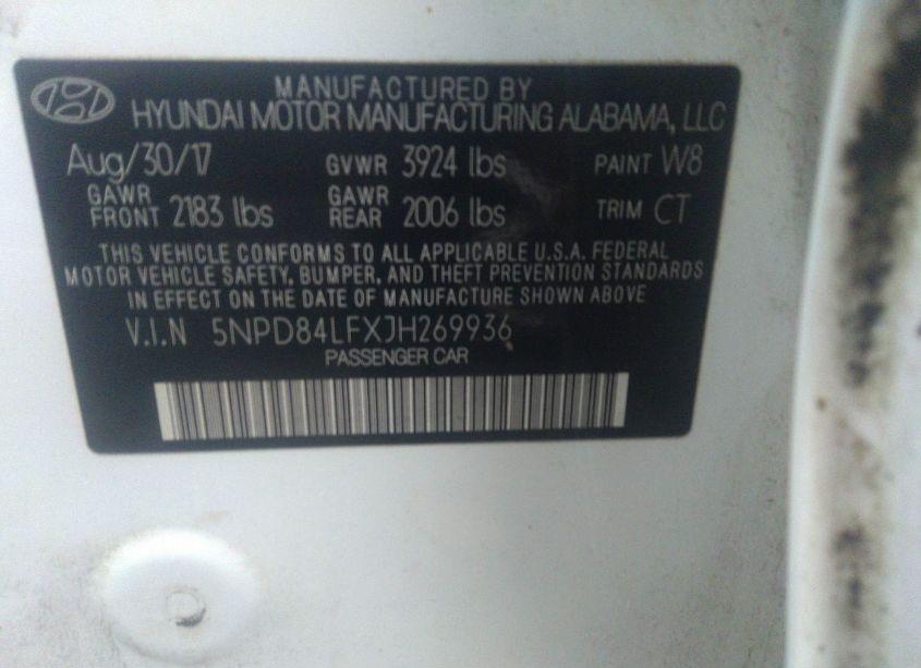 Photo 9 of 2018 Hyundai Elantra VALUE EDITION (VIN 5NPD84LFXJH269936)