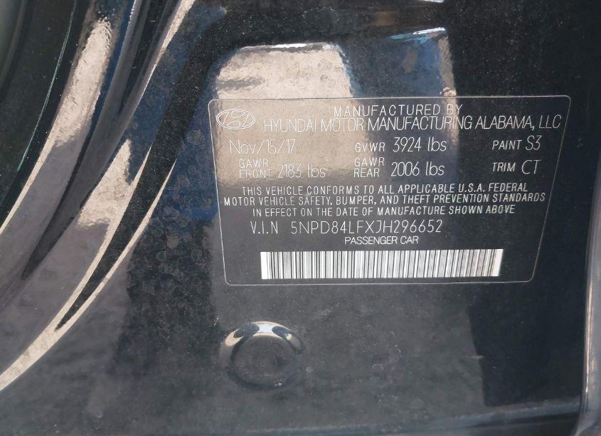 Photo 9 of 2018 Hyundai Elantra VALUE EDITION (VIN 5NPD84LFXJH296652)