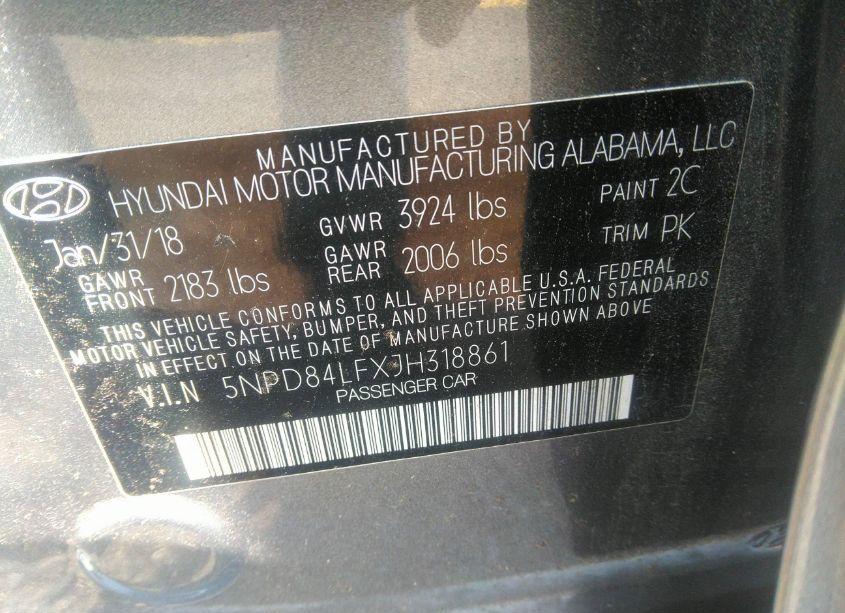 Photo 9 of 2018 Hyundai Elantra VALUE EDITION (VIN 5NPD84LFXJH318861)