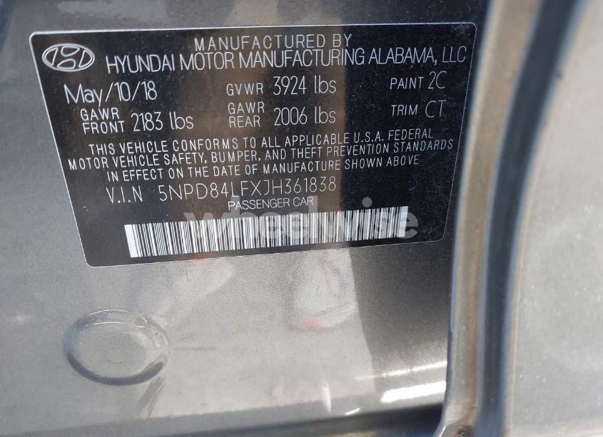 Photo 9 of 2018 Hyundai Elantra VALUE EDITION (VIN 5NPD84LFXJH361838)