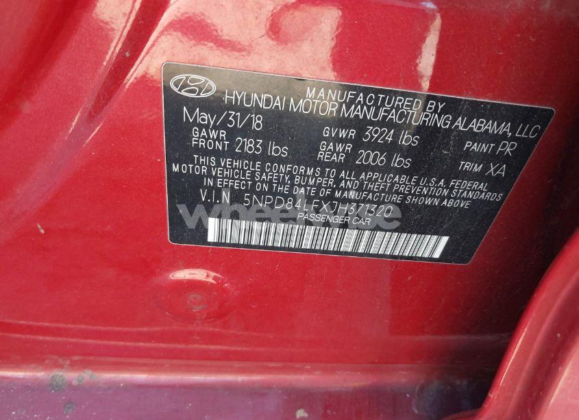 Photo 9 of 2018 Hyundai Elantra SEL (VIN 5NPD84LFXJH371320)