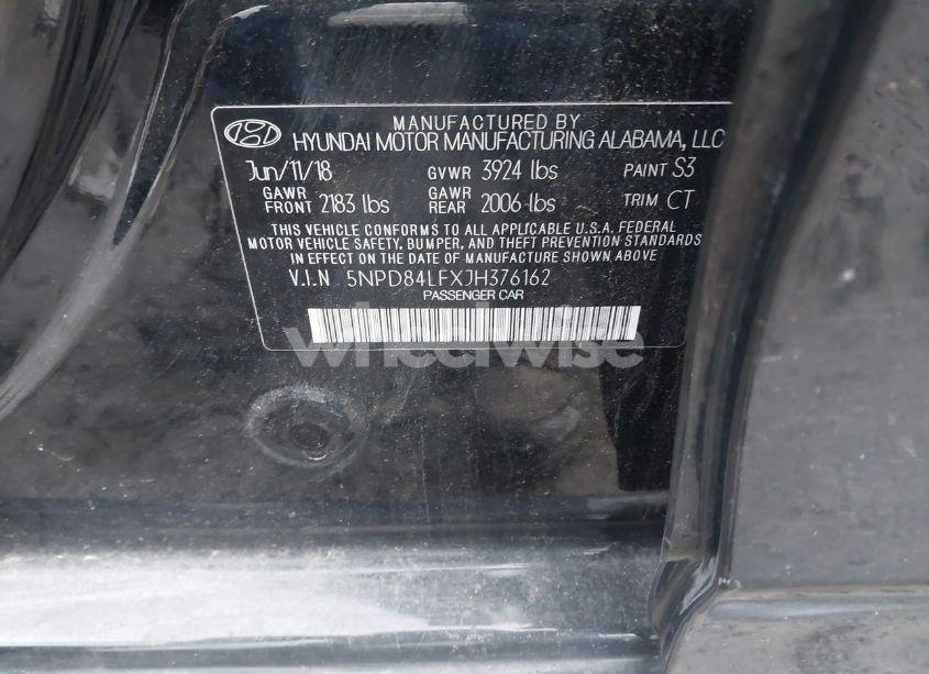 Photo 9 of 2018 Hyundai Elantra VALUE EDITION (VIN 5NPD84LFXJH376162)