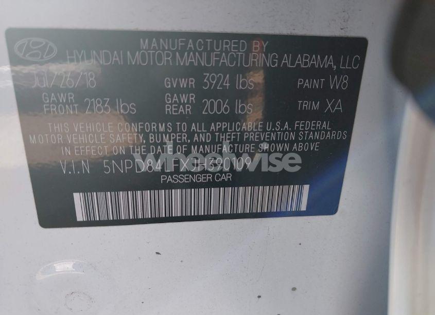 Photo 9 of 2018 Hyundai Elantra VALUE EDITION (VIN 5NPD84LFXJH390109)