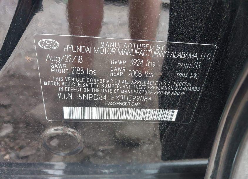 Photo 9 of 2018 Hyundai Elantra VALUE EDITION (VIN 5NPD84LFXJH399084)