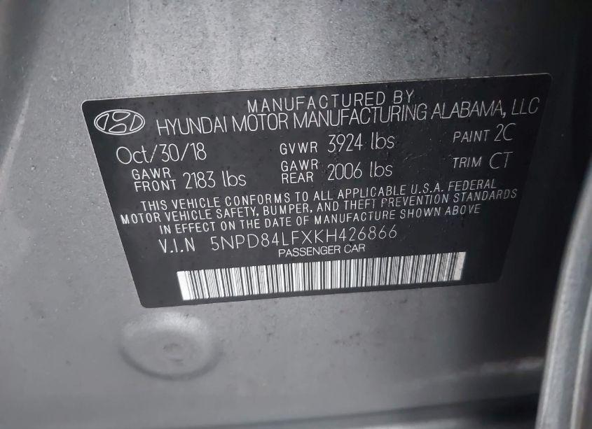 Photo 9 of 2019 Hyundai Elantra SEL (VIN 5NPD84LFXKH426866)