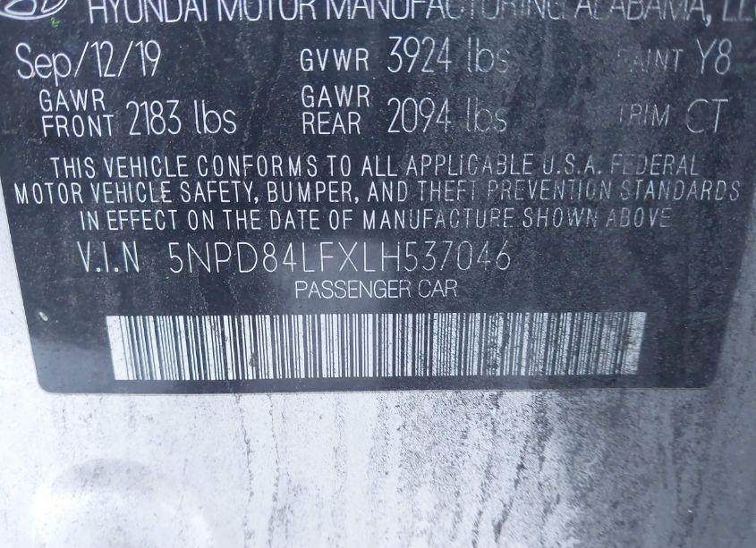 Photo 9 of 2020 Hyundai Elantra SEL (VIN 5NPD84LFXLH537046)