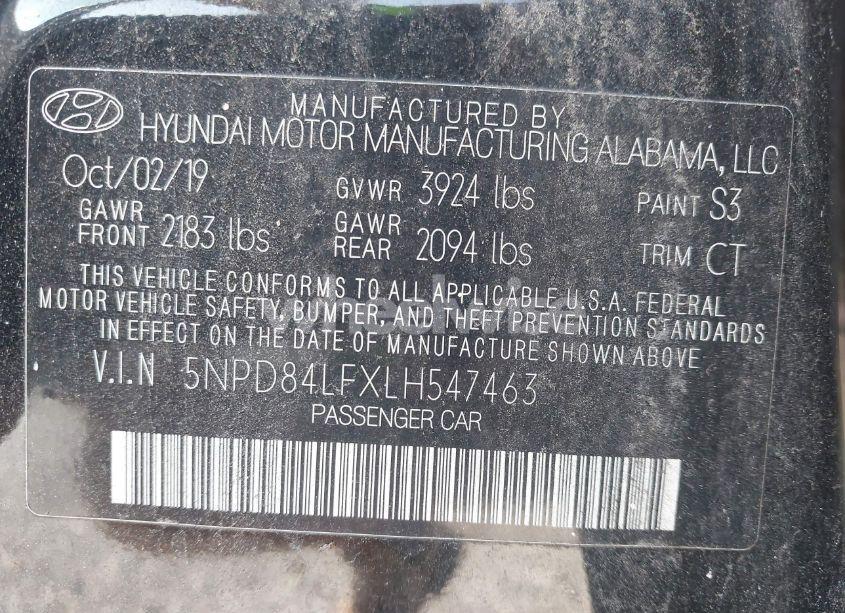 Photo 9 of 2020 Hyundai Elantra SEL (VIN 5NPD84LFXLH547463)