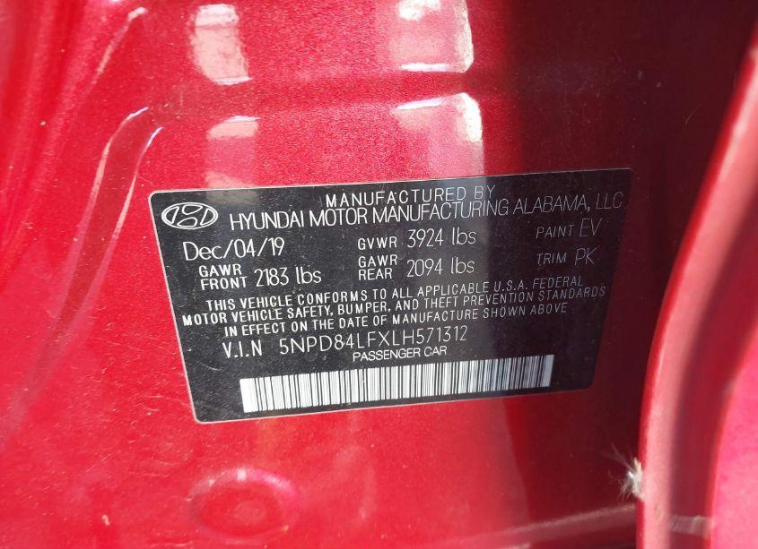 Photo 9 of 2020 Hyundai Elantra SEL (VIN 5NPD84LFXLH571312)