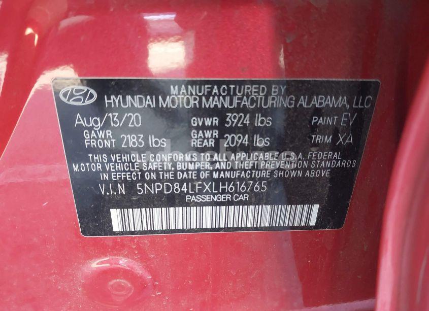 Photo 9 of 2020 Hyundai Elantra VALUE EDITION (VIN 5NPD84LFXLH616765)