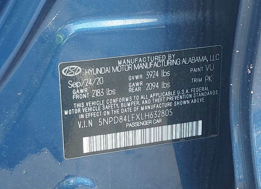 Photo 9 of 2020 Hyundai Elantra SEL (VIN 5NPD84LFXLH632805)