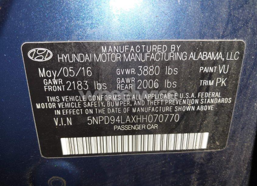 Photo 9 of 2017 Hyundai Elantra ECO (VIN 5NPD94LAXHH070770)