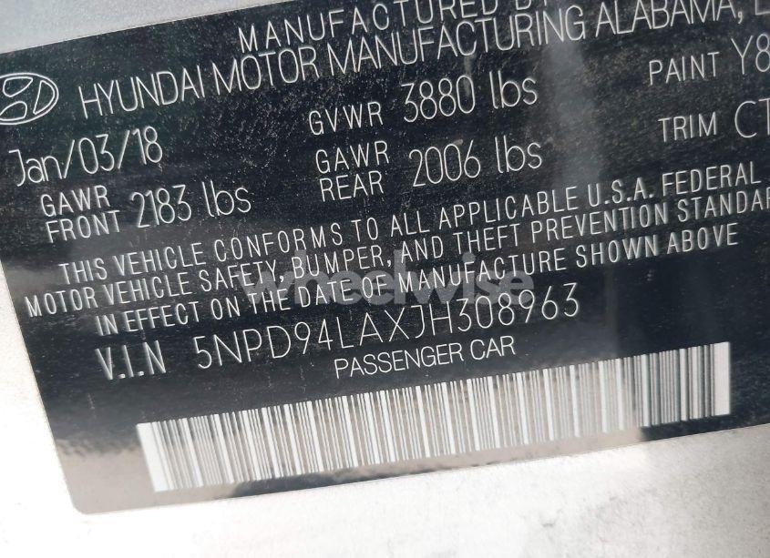 Photo 9 of 2018 Hyundai Elantra ECO (VIN 5NPD94LAXJH308963)