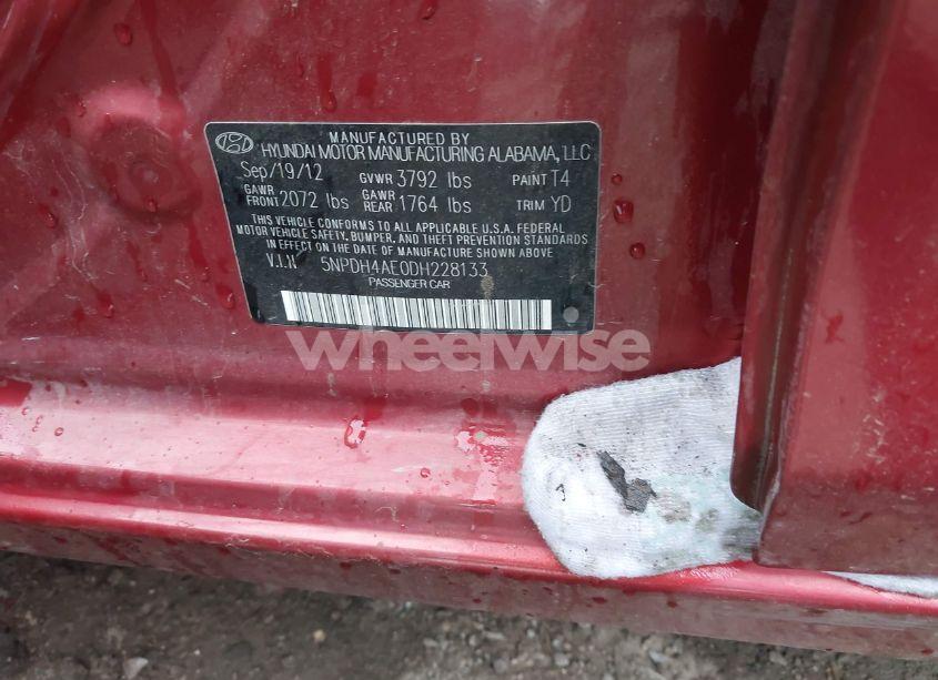 Photo 9 of 2013 Hyundai Elantra GLS (VIN 5NPDH4AE0DH228133)