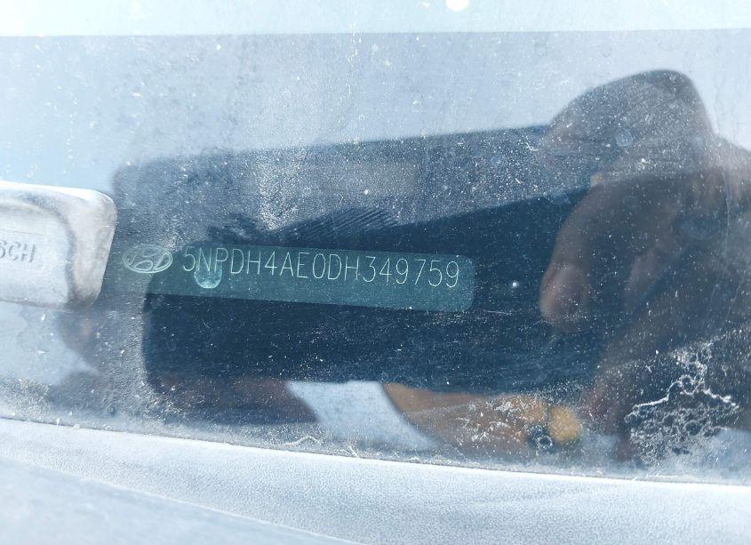 Photo 9 of 2013 Hyundai Elantra GLS (VIN 5NPDH4AE0DH349759)