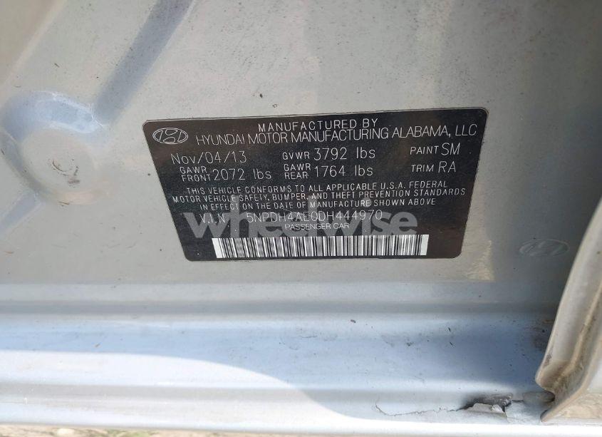 Photo 9 of 2013 Hyundai Elantra GLS (VIN 5NPDH4AE0DH444970)