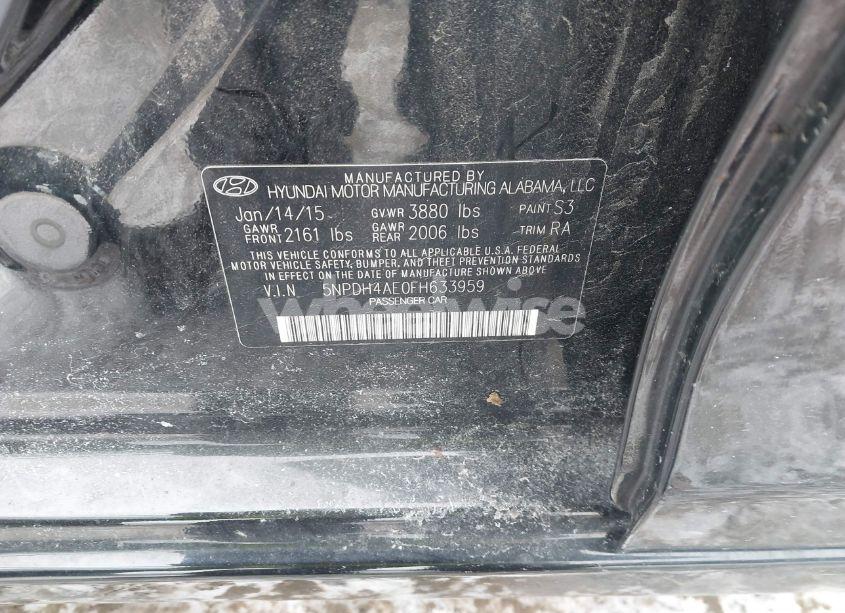 Photo 9 of 2015 Hyundai Elantra SE (VIN 5NPDH4AE0FH633959)