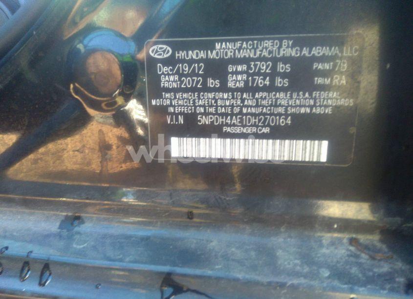 Photo 9 of 2013 Hyundai Elantra GLS/LIMITED (VIN 5NPDH4AE1DH270164)