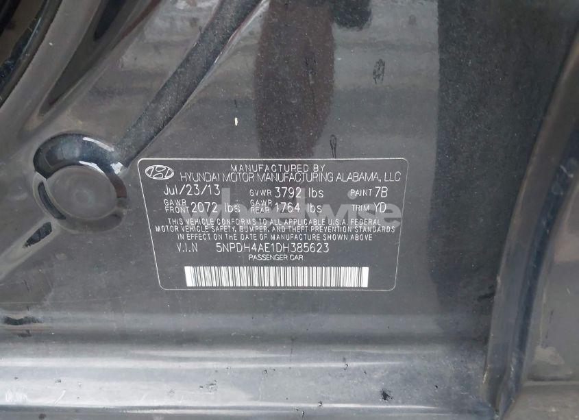 Photo 9 of 2013 Hyundai Elantra GLS (VIN 5NPDH4AE1DH385623)