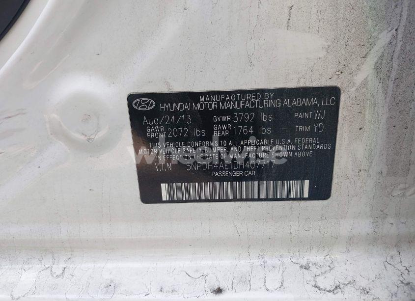 Photo 9 of 2013 Hyundai Elantra GLS (VIN 5NPDH4AE1DH407717)