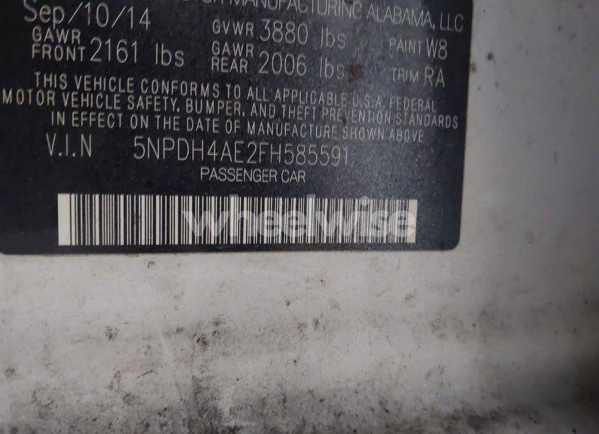 Photo 9 of 2015 Hyundai Elantra SE (VIN 5NPDH4AE2FH585591)