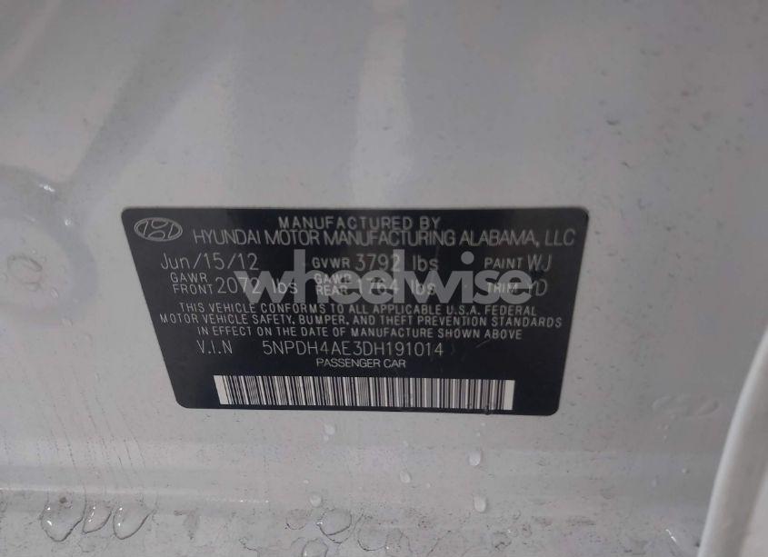 Photo 9 of 2013 Hyundai Elantra GLS (VIN 5NPDH4AE3DH191014)