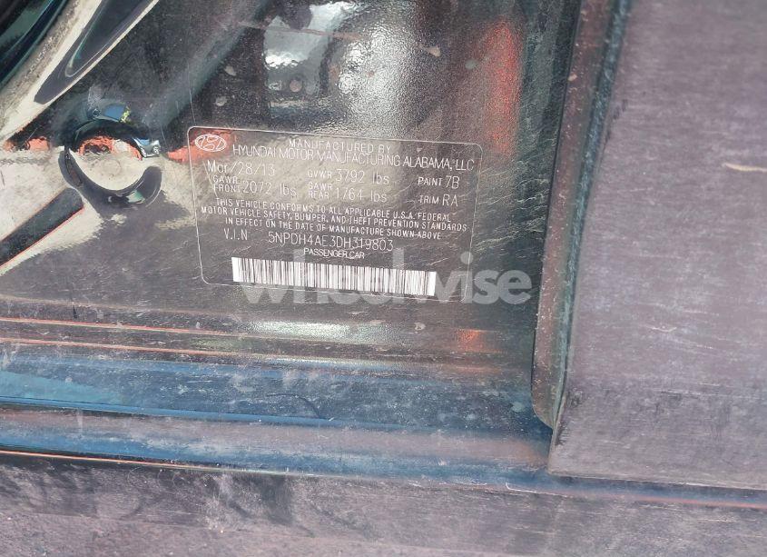 Photo 9 of 2013 Hyundai Elantra GLS (VIN 5NPDH4AE3DH319803)