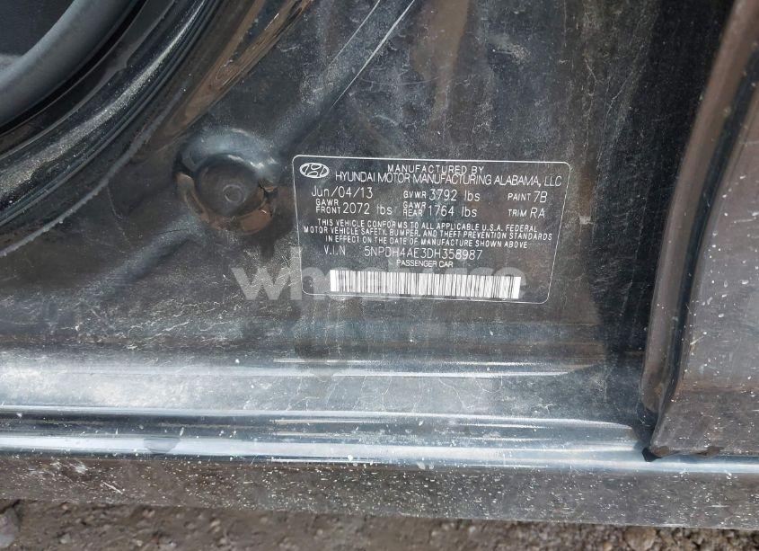 Photo 9 of 2013 Hyundai Elantra GLS (VIN 5NPDH4AE3DH358987)