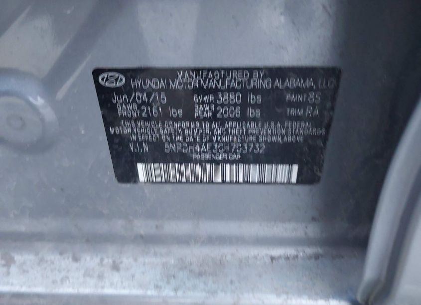 Photo 9 of 2016 Hyundai Elantra SE (VIN 5NPDH4AE3GH703732)