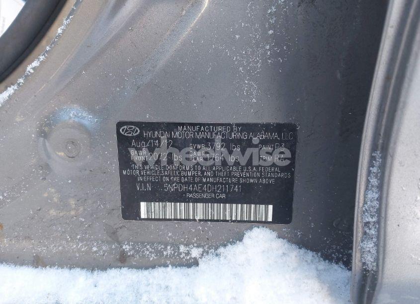 Photo 9 of 2013 Hyundai Elantra GLS (VIN 5NPDH4AE4DH211741)