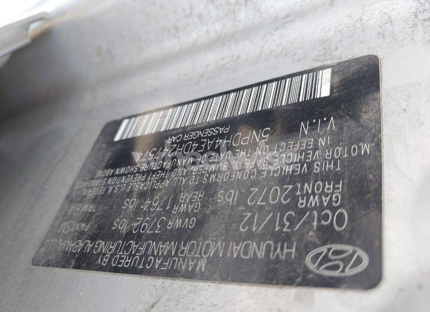 Photo 9 of 2013 Hyundai Elantra GLS (VIN 5NPDH4AE4DH247574)