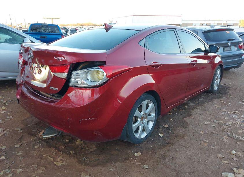 Photo 4 of 2013 Hyundai Elantra LIMITED (VIN 5NPDH4AE4DH296600)