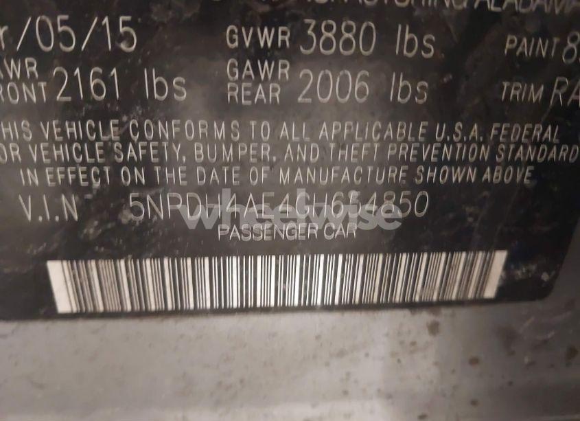 Photo 9 of 2016 Hyundai Elantra SE (VIN 5NPDH4AE4GH654850)