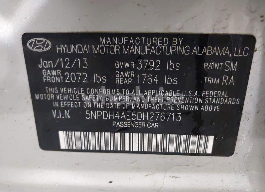 Photo 9 of 2013 Hyundai Elantra GLS (VIN 5NPDH4AE5DH276713)