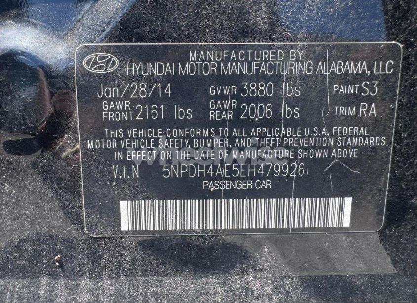 Photo 8 of 2014 Hyundai Elantra SE (VIN 5NPDH4AE5EH479926)