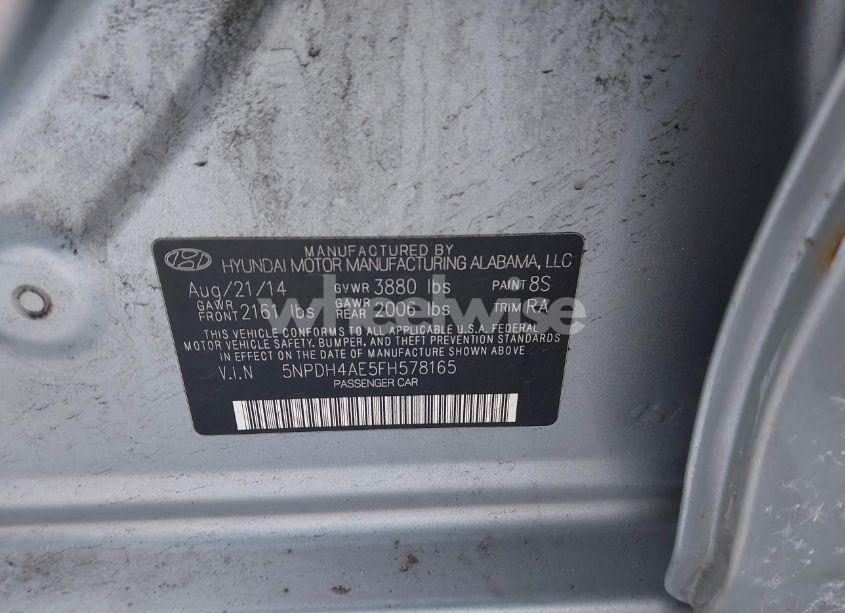 Photo 9 of 2015 Hyundai Elantra SE (VIN 5NPDH4AE5FH578165)