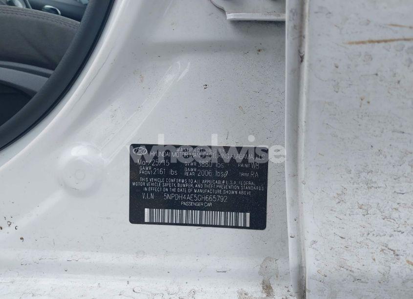 Photo 9 of 2016 Hyundai Elantra SE (VIN 5NPDH4AE5GH665792)