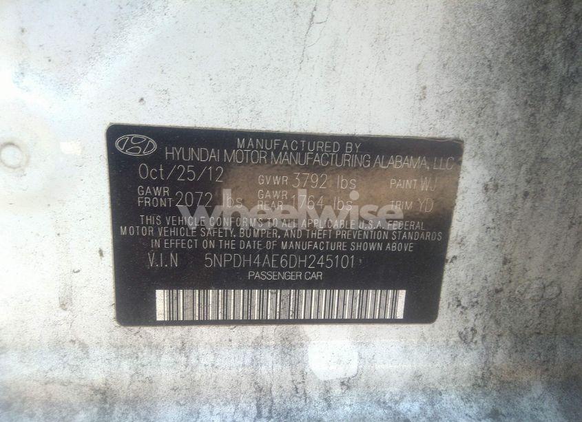 Photo 9 of 2013 Hyundai Elantra GLS (VIN 5NPDH4AE6DH245101)