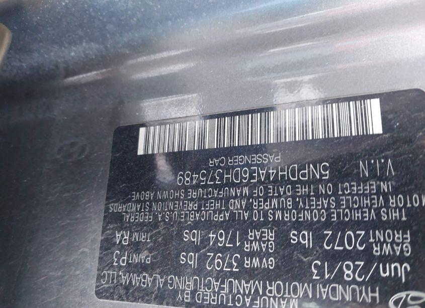 Photo 9 of 2013 Hyundai Elantra GLS (VIN 5NPDH4AE6DH375489)