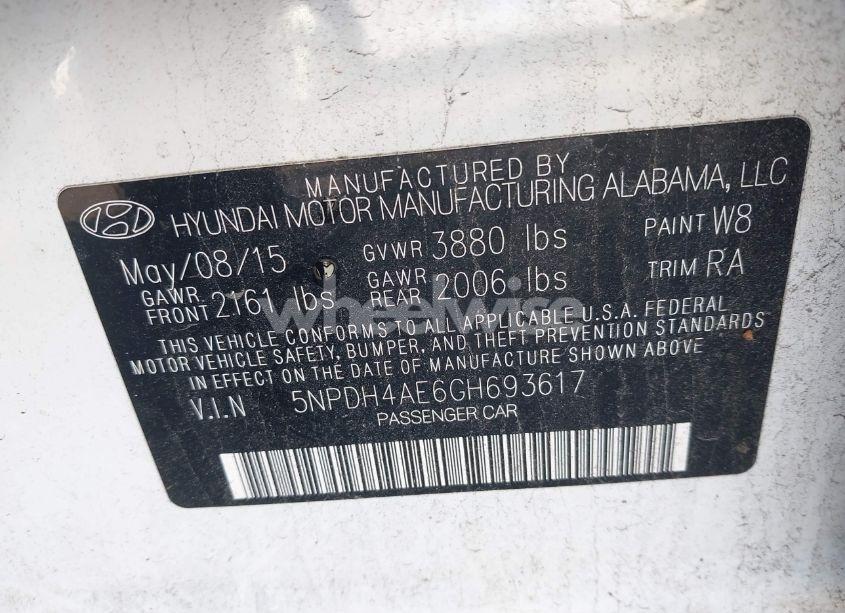 Photo 9 of 2016 Hyundai Elantra SE (VIN 5NPDH4AE6GH693617)