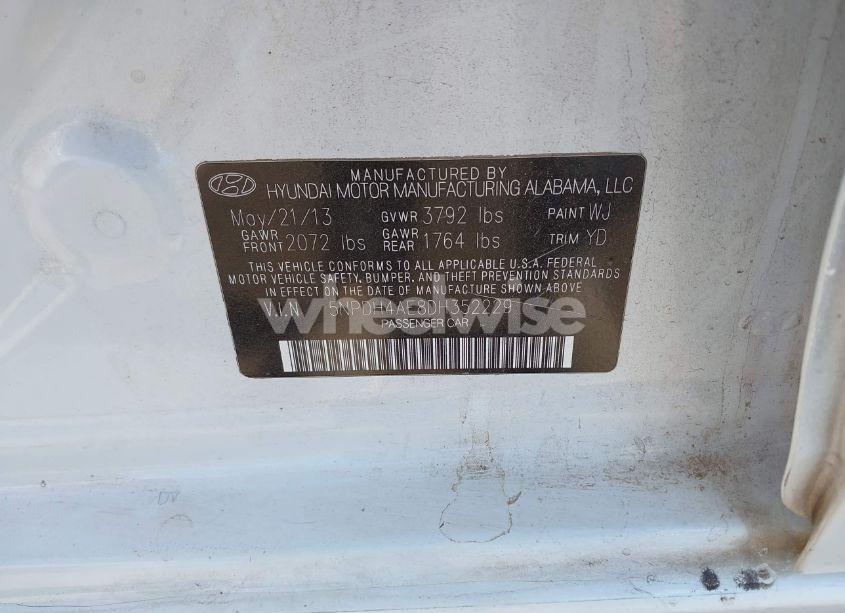 Photo 9 of 2013 Hyundai Elantra GLS (VIN 5NPDH4AE8DH352229)