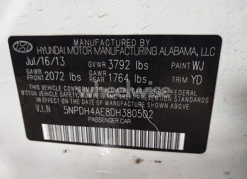 Photo 9 of 2013 Hyundai Elantra GLS (VIN 5NPDH4AE8DH380502)